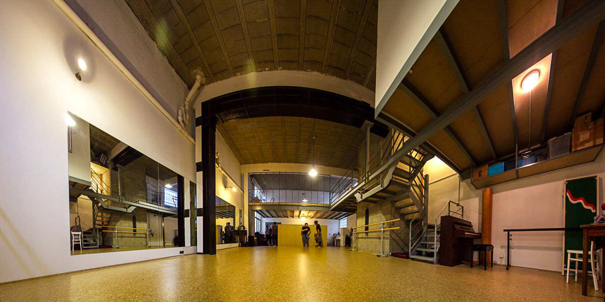 Salle de répétition, vue fish eye. Salle de répétition, vue fish eye.